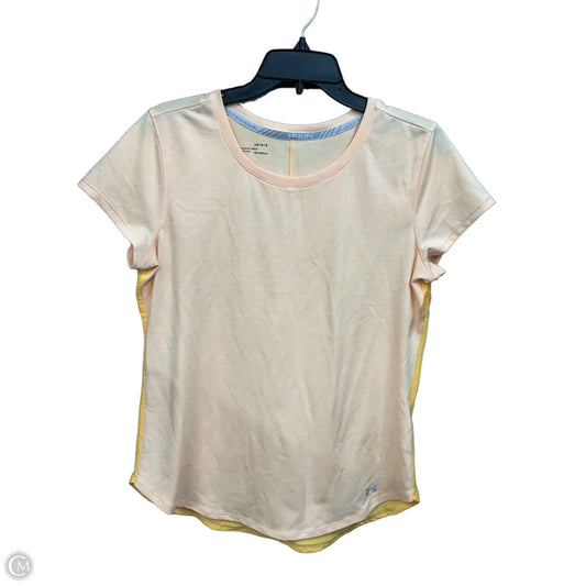 Athletic Top Short Sleeve By Under Armour In Orange, Size: L