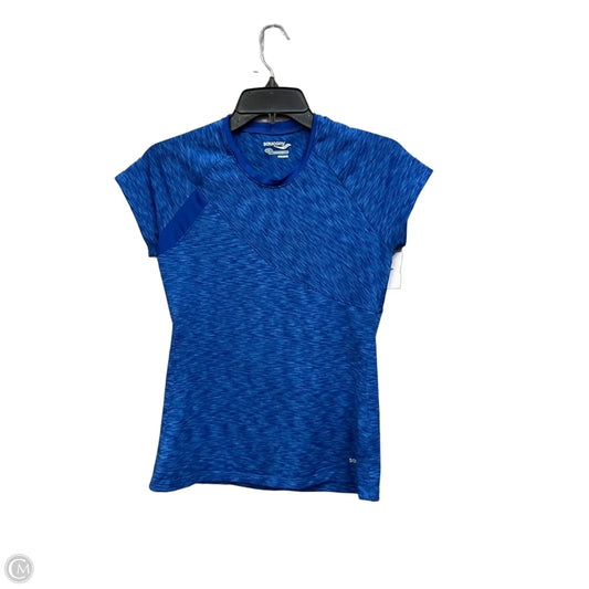 Athletic Top Short Sleeve By Saucony In Blue, Size: S