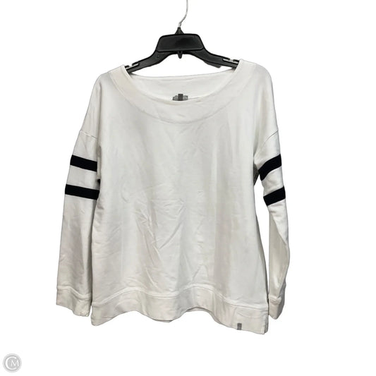 Top Long Sleeve By Talbots In White, Size: Xl