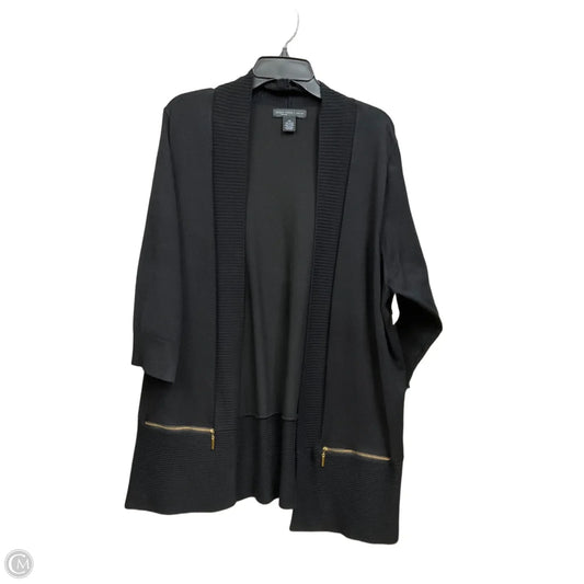 Cardigan By Joan Vass In Black, Size: 2x