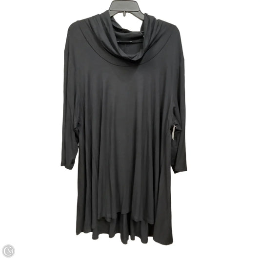 Top 3/4 Sleeve By Tahari In Black, Size: 2x