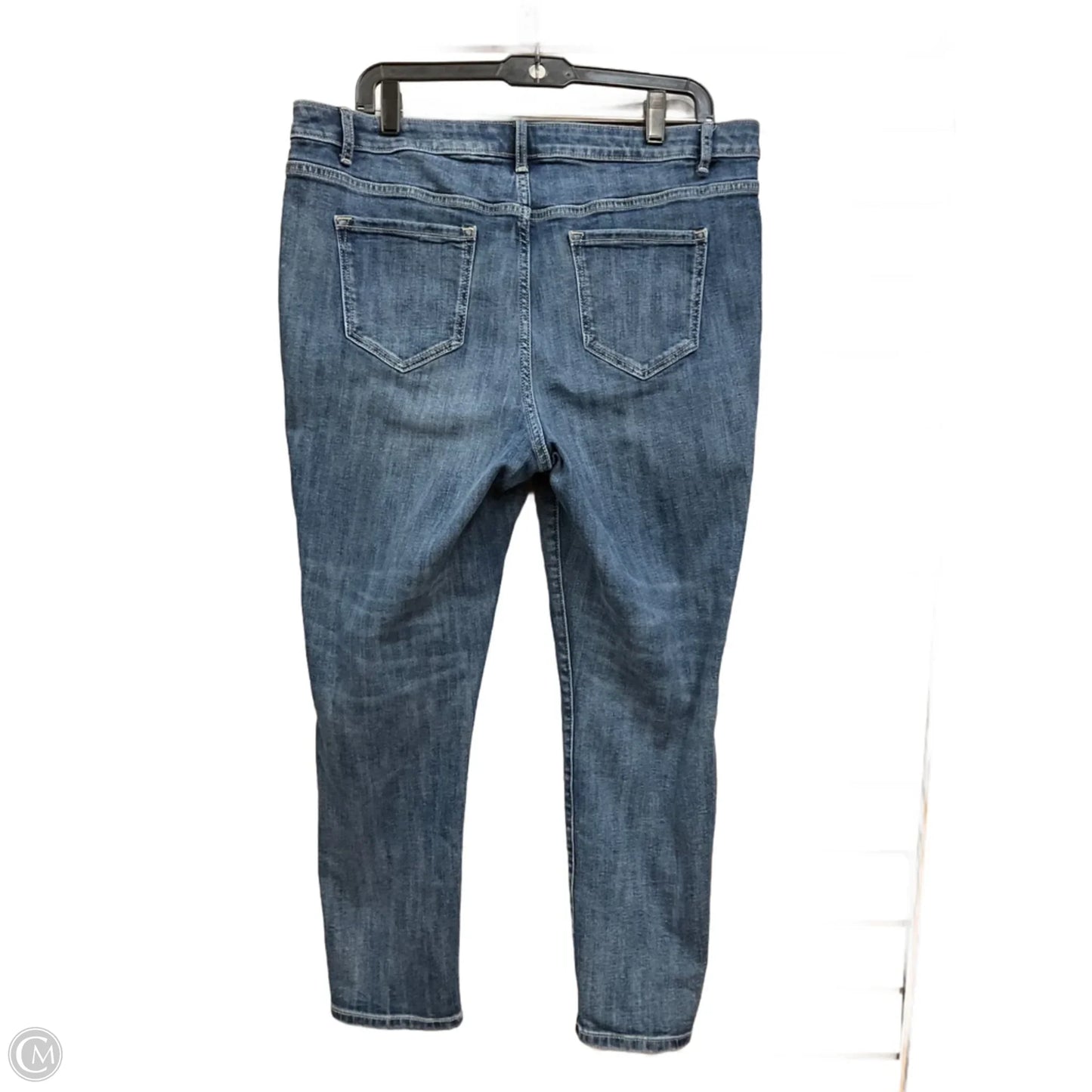 Jeans Cropped By Simply Vera In Blue Denim, Size: 16