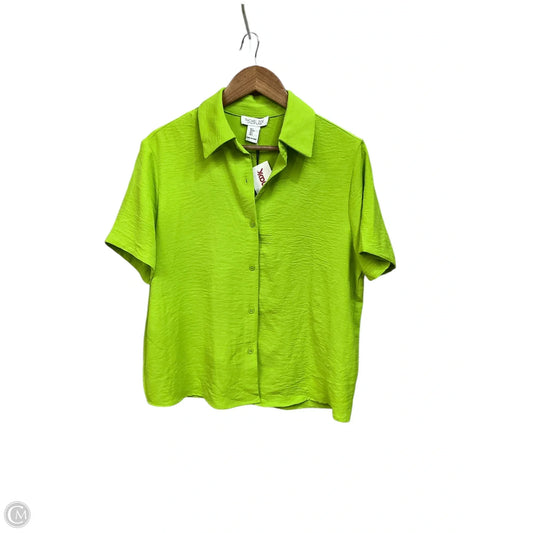 Blouse Short Sleeve By Rachel Zoe In Green, Size: S