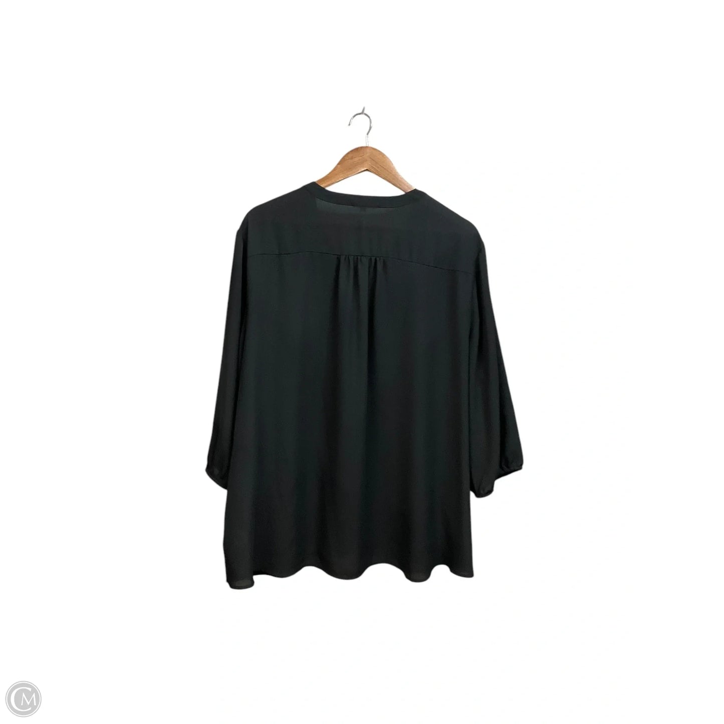 Blouse 3/4 Sleeve By Maurices In Black, Size: 3x