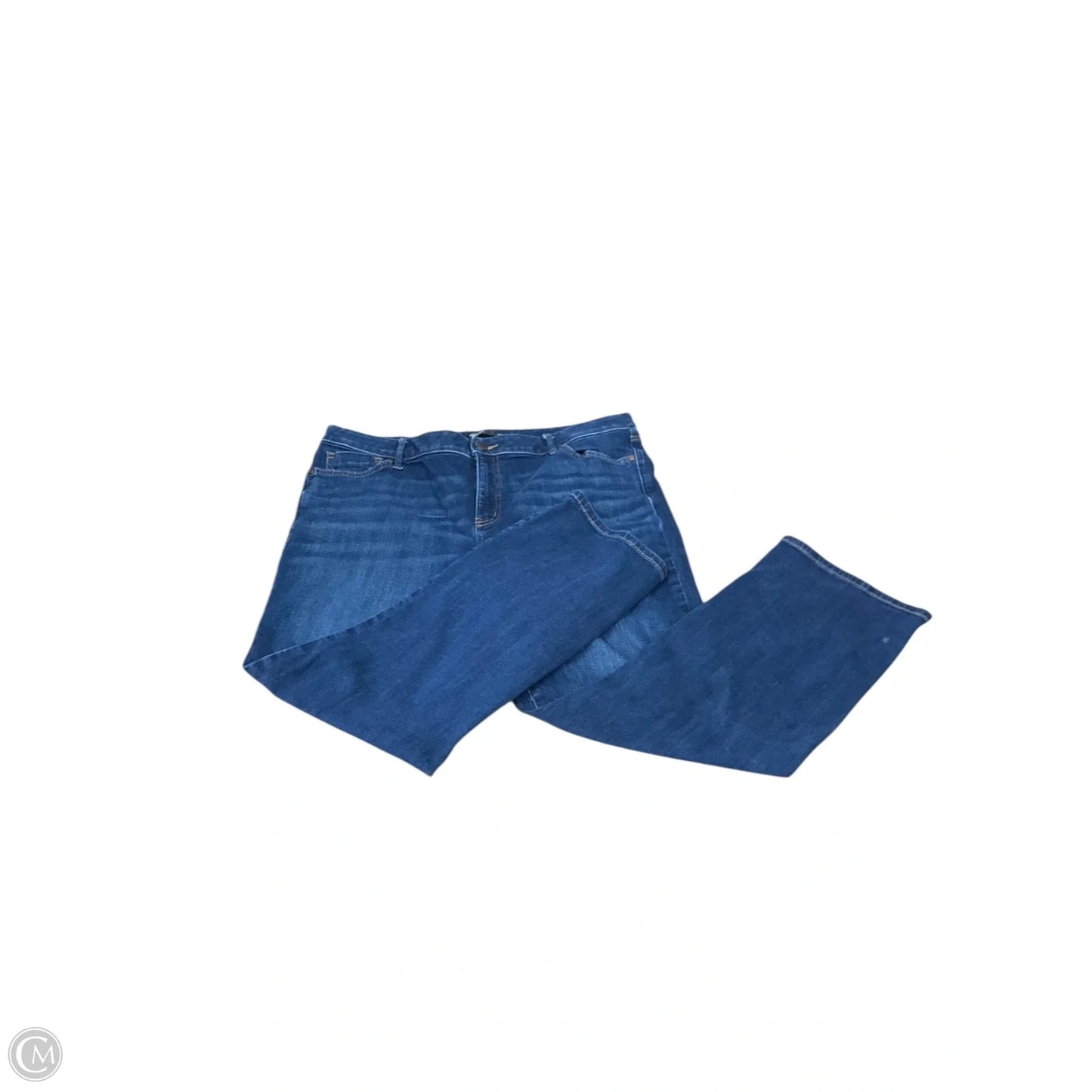 Jeans Straight By Simply Vera In Blue Denim, Size: 18