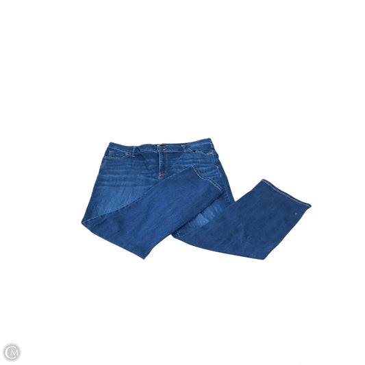 Jeans Straight By Simply Vera In Blue Denim, Size: 18