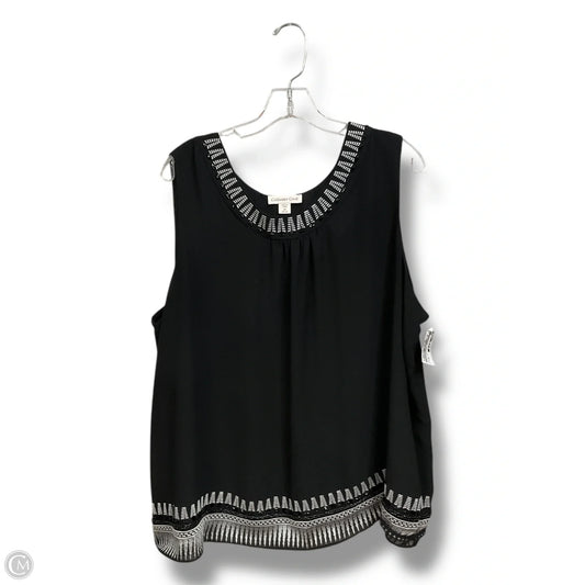 Top Sleeveless By Coldwater Creek In Black, Size: 2x