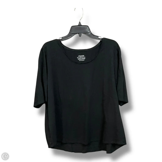 Top Short Sleeve By Chicos In Black, Size: Xxl