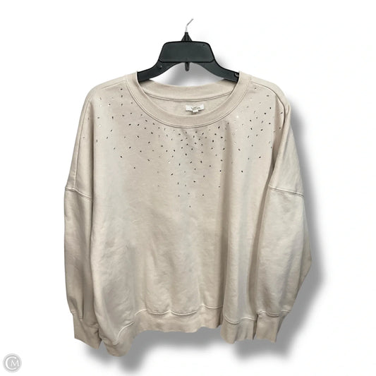 Sweatshirt Crewneck By Maurices In Taupe, Size: 2x