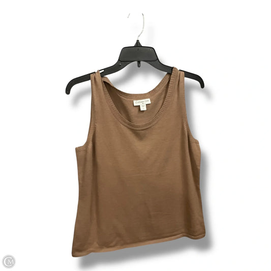 Top Short Sleeve Basic By Coldwater Creek In Tan, Size: L