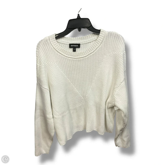 Sweater By Express In White, Size: L
