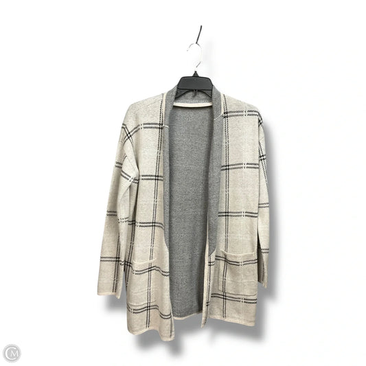 Cardigan By Loft In Black & Cream, Size: S