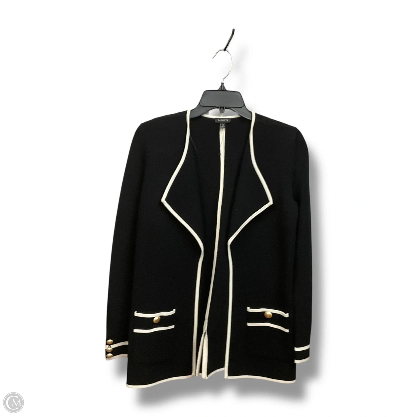 Blazer By Talbots In Black & Cream, Size: Xs