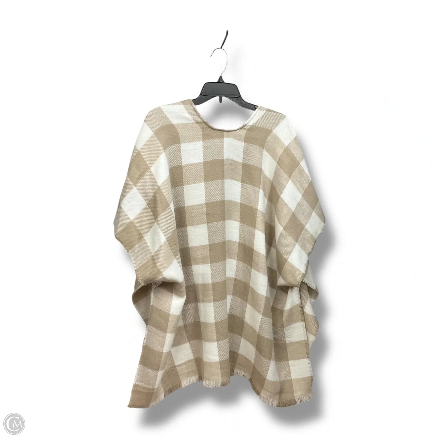 Poncho By Loft In Cream & Tan, Size: S