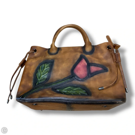 Handbag Leather By Cmc, Size: Medium