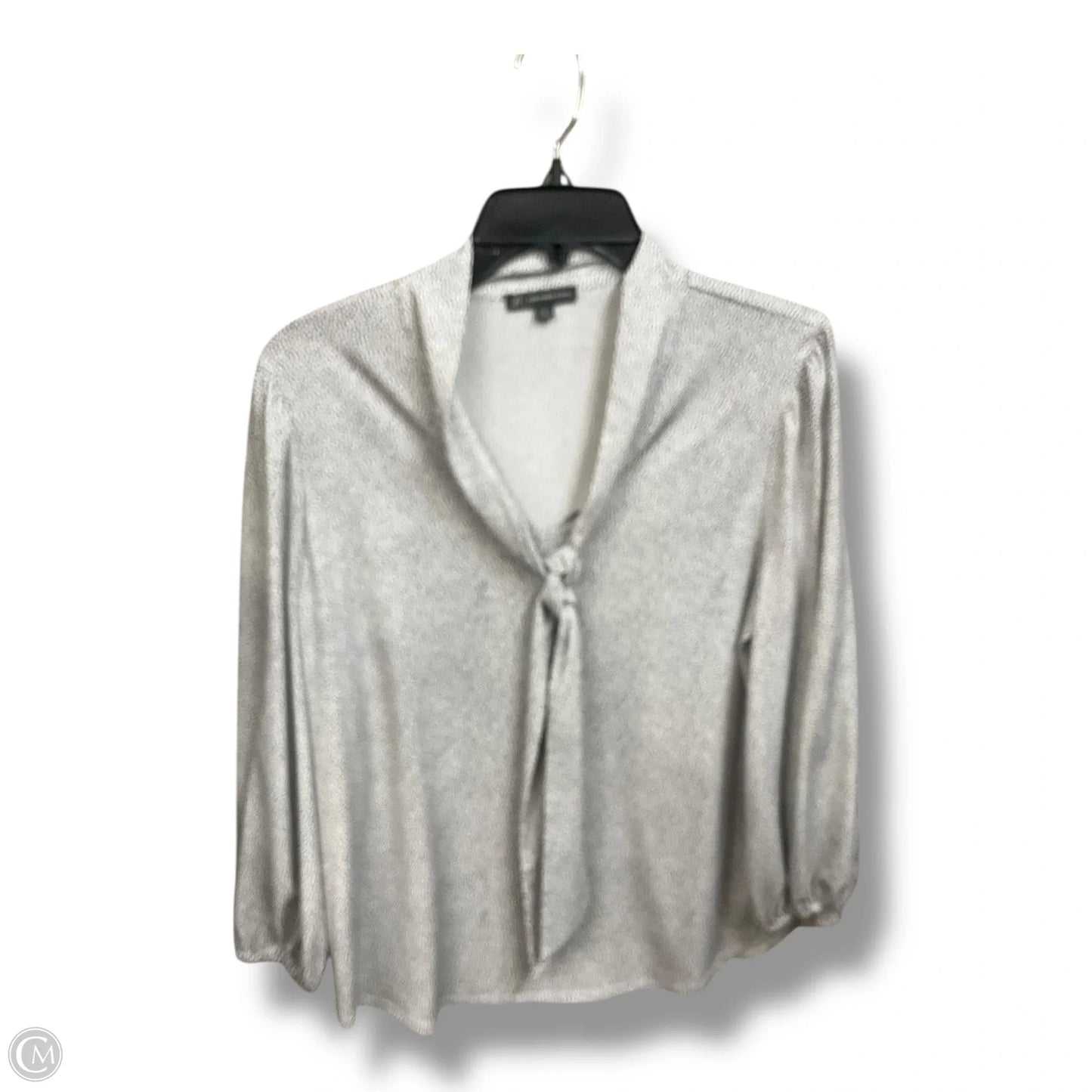 Top Long Sleeve By Adrianna Papell In Polkadot Pattern, Size: L