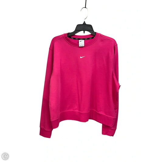 Sweatshirt Crewneck By Nike Apparel In Pink, Size: Xxl