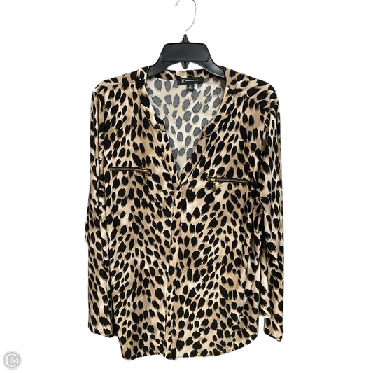 Blouse Long Sleeve By Inc In Animal Print, Size: 2x