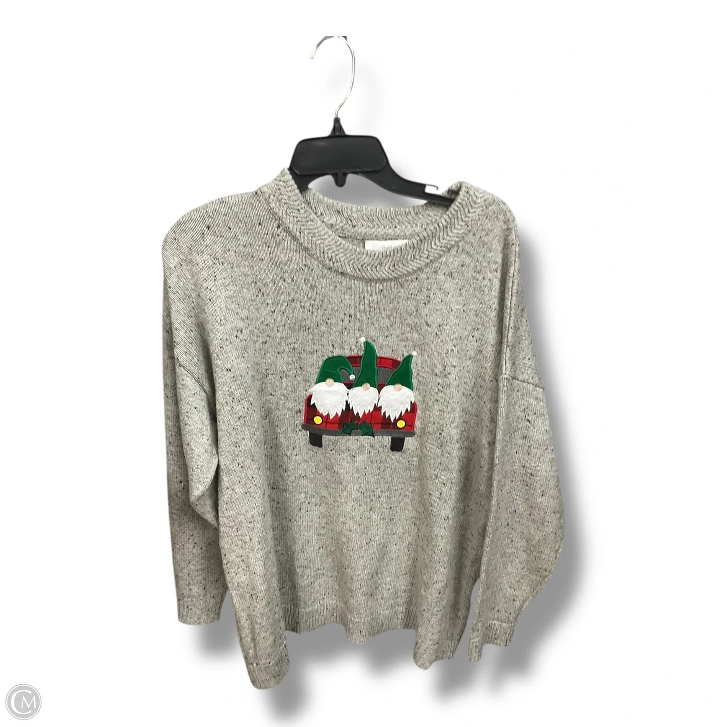 Sweater By Cj Banks In Grey, Size: 1x