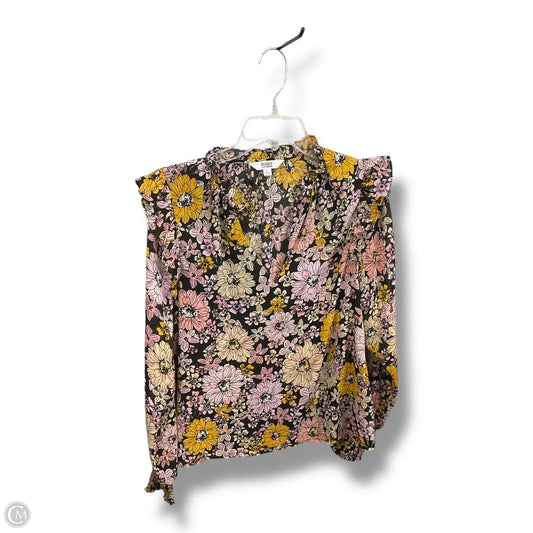 Blouse Long Sleeve By Bb Dakota In Floral Print, Size: L