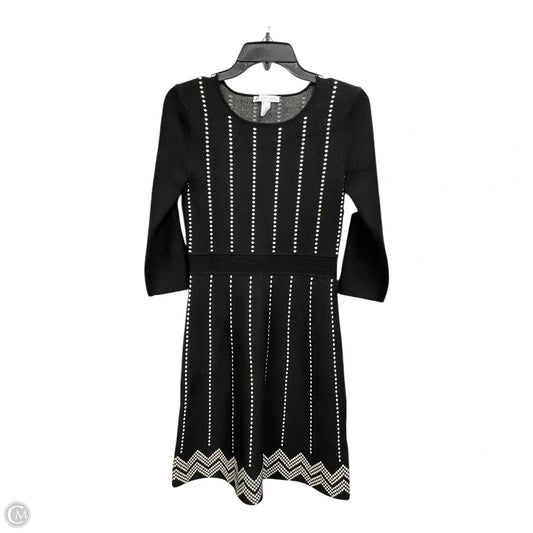 Dress Party Midi By London Times In Black & White, Size: S