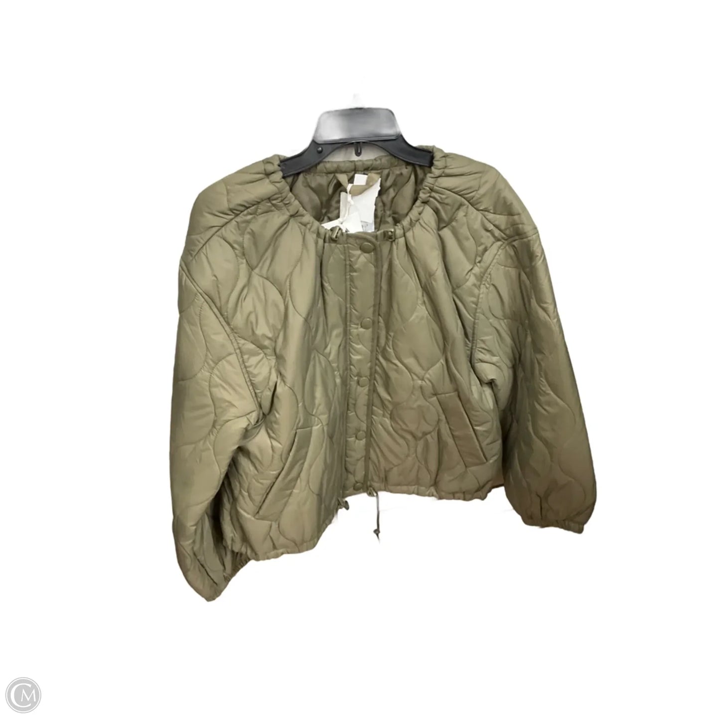 Jacket Puffer & Quilted By Free Assembly In Green, Size: M