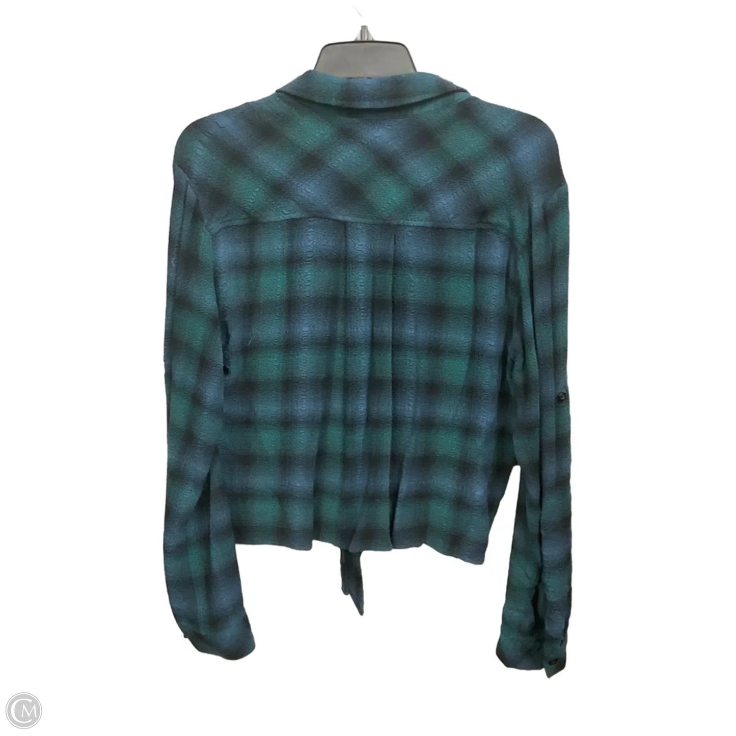 Top Long Sleeve By Cloth & Stone In Plaid Pattern, Size: Xs