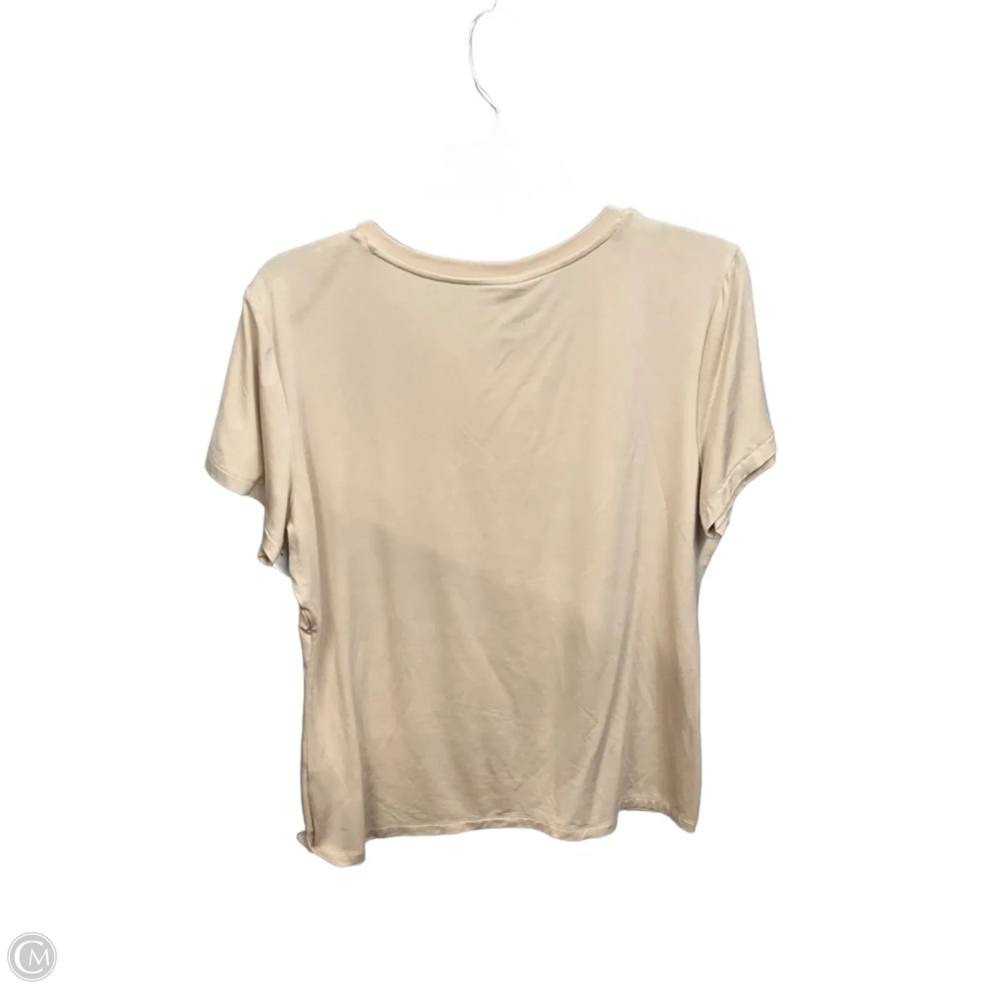 Top Short Sleeve By Alex Marie In Beige, Size: L