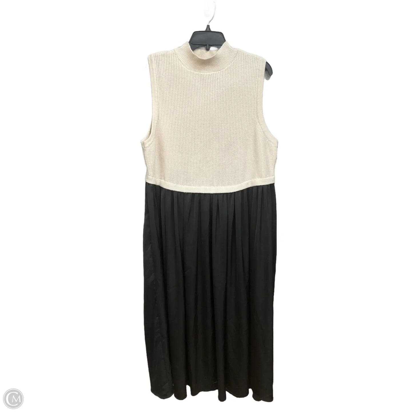 Dress Casual Midi By Eloquii In Blue & Cream, Size: 2x
