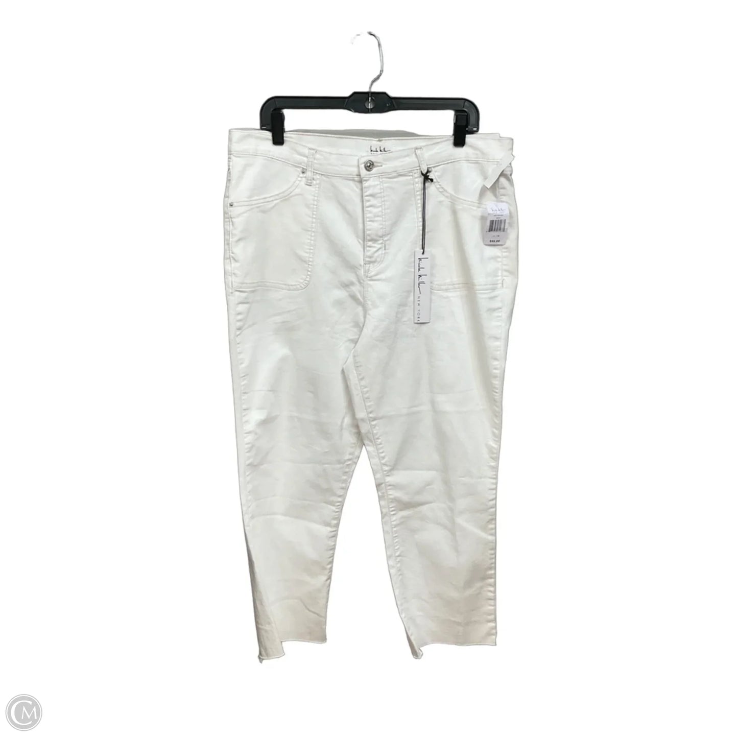 Jeans Boot Cut By Nicole Miller In White Denim, Size: 14