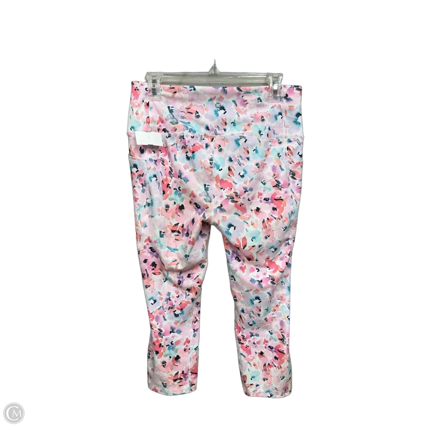 Athletic Capris By Rbx In Floral Print, Size: L