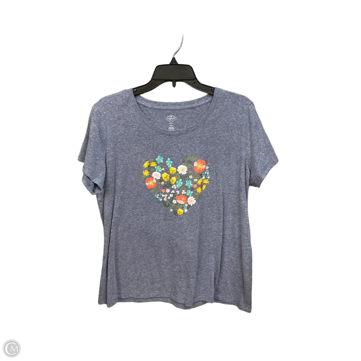 Top Short Sleeve By St Johns Bay In Floral Print, Size: Xlp
