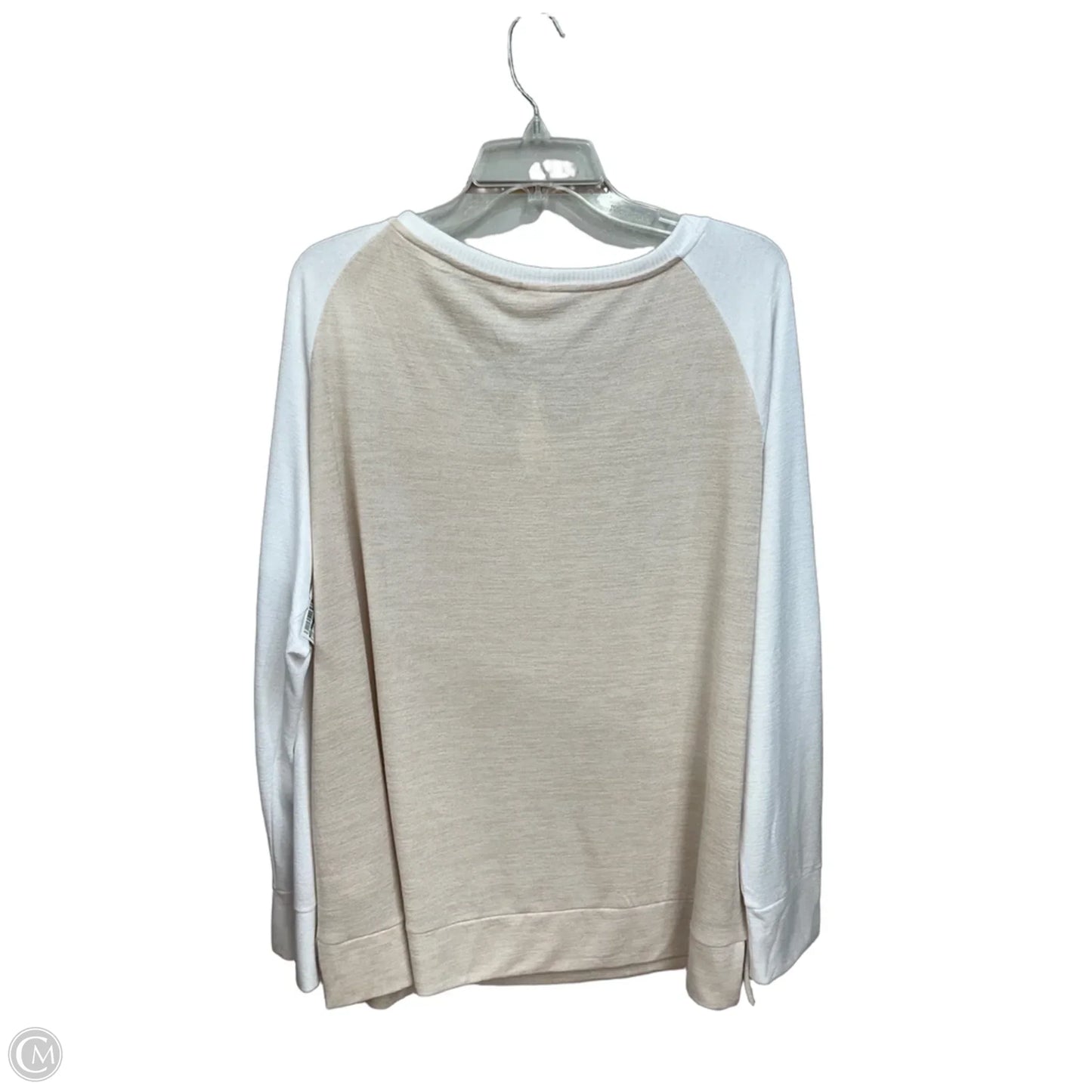 Top Long Sleeve By Gap In Tan & White, Size: Xxl