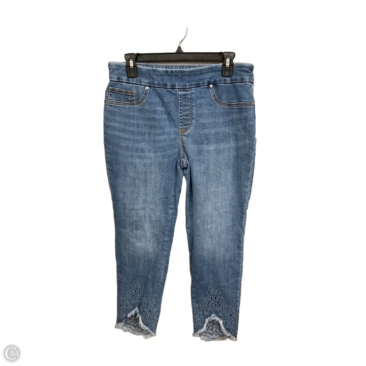 Jeans Skinny By Chicos In Blue Denim, Size: 6p