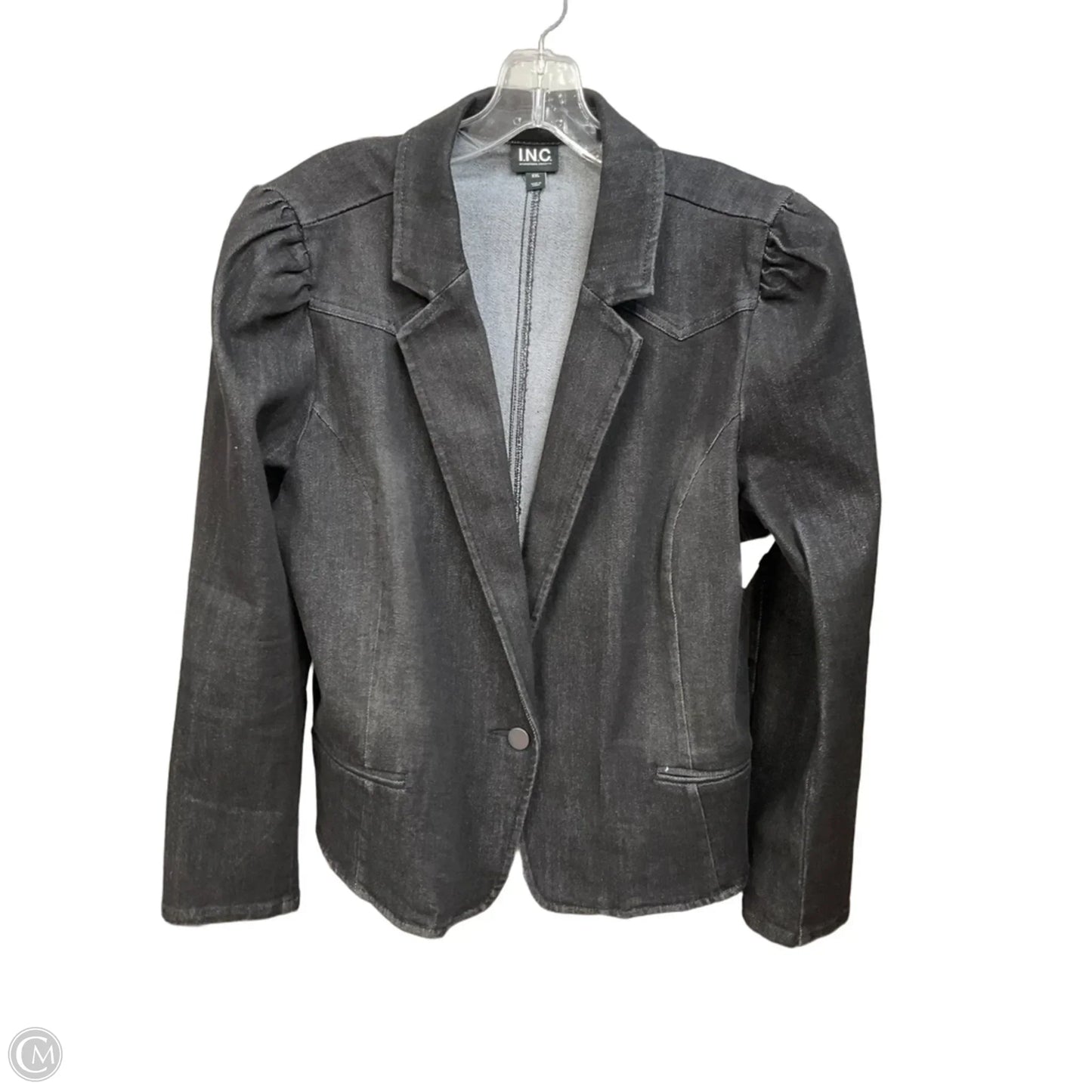 Blazer By Inc In Black Denim, Size: Xxl