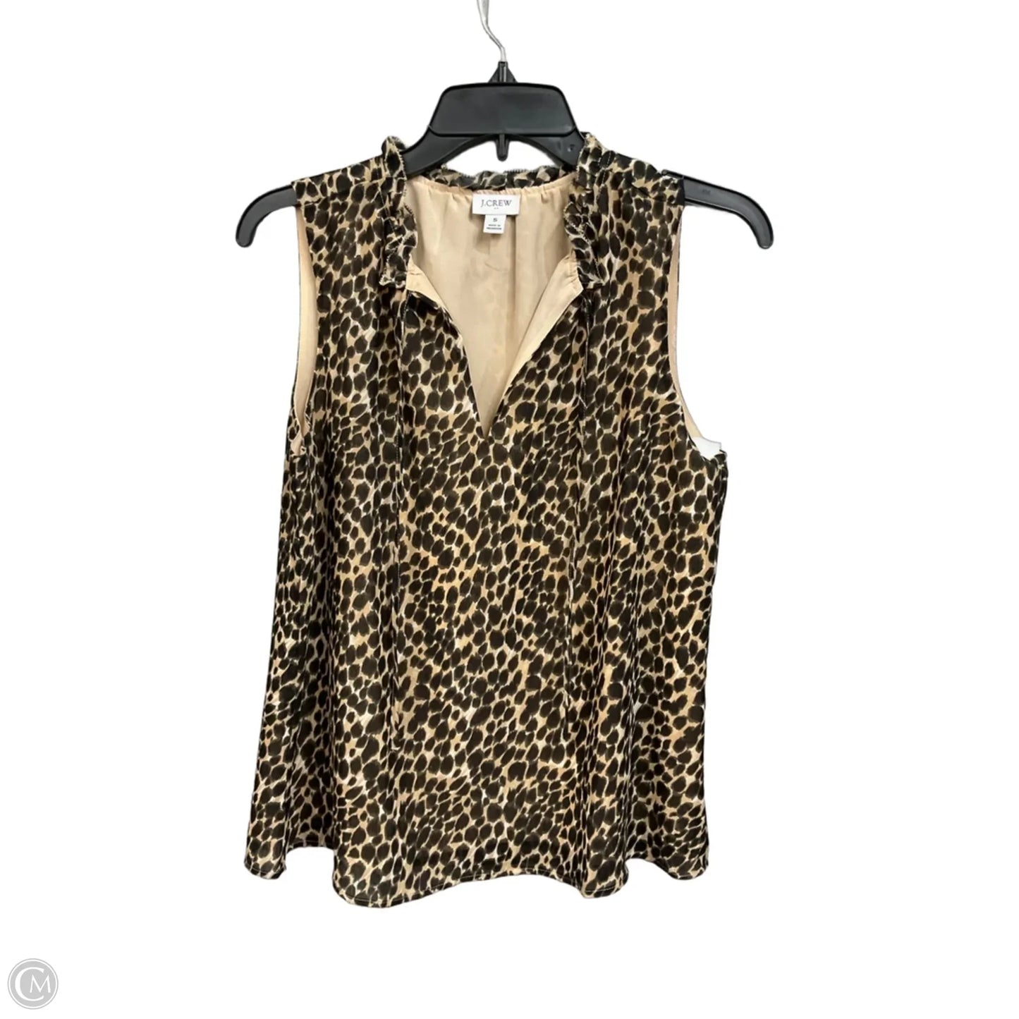 Top Sleeveless By J. Crew In Animal Print, Size: S