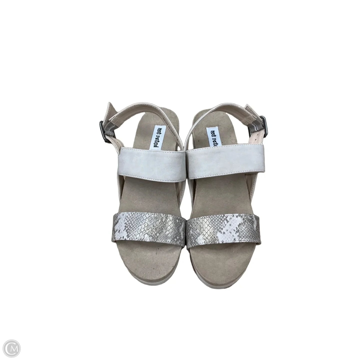 Sandals Heels Wedge By Not Rated In Snakeskin Print, Size: 6