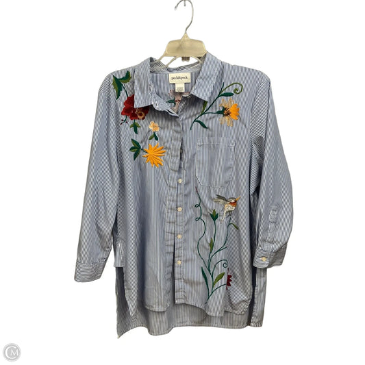 Top Long Sleeve By Peck And Peck In Floral Print, Size: Xl