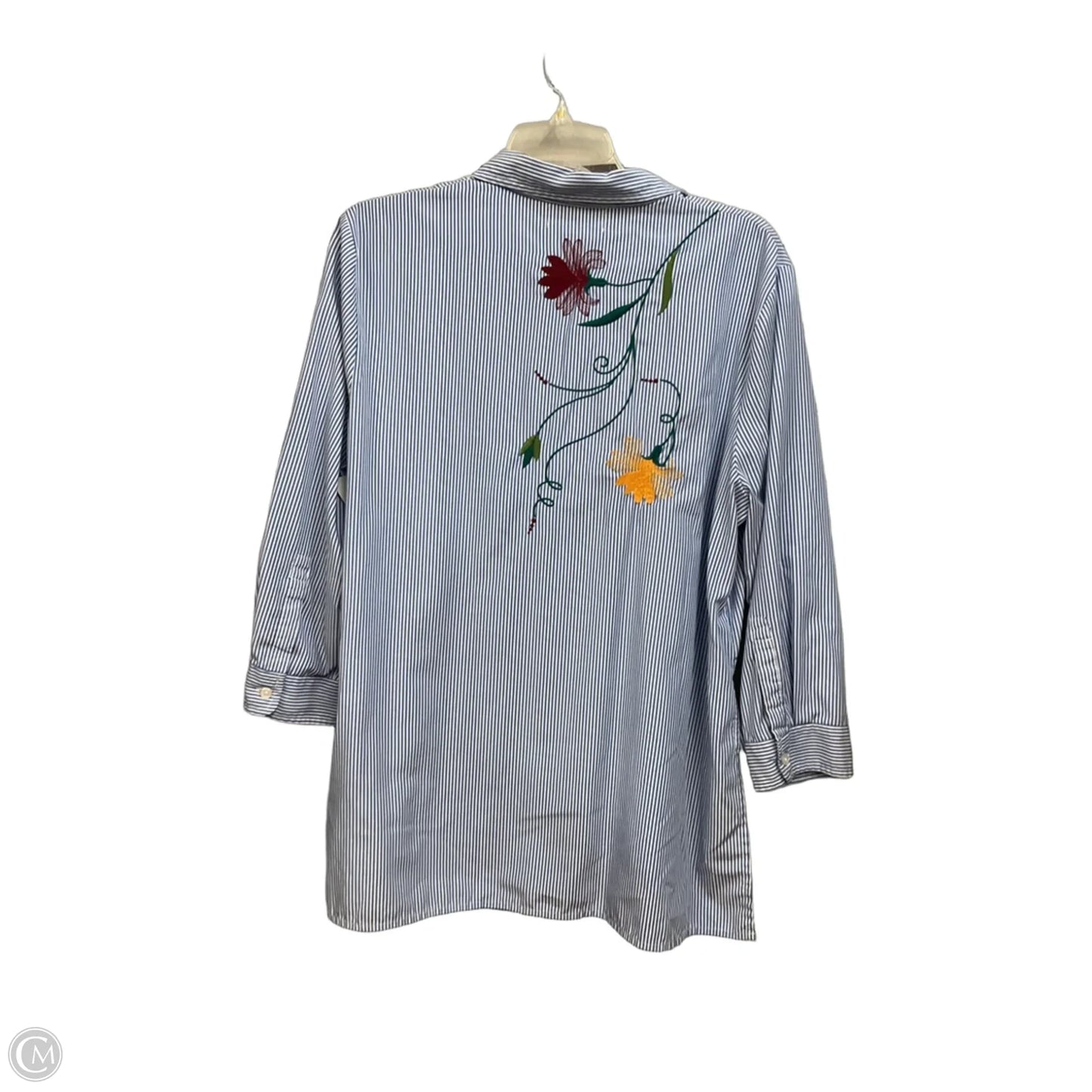 Top Long Sleeve By Peck And Peck In Floral Print, Size: Xl