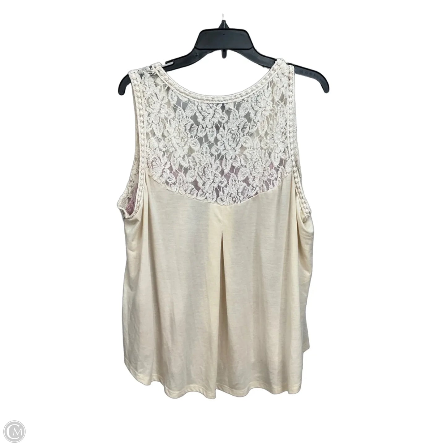Top Sleeveless By Penelope Rose In Pink & White, Size: 2x