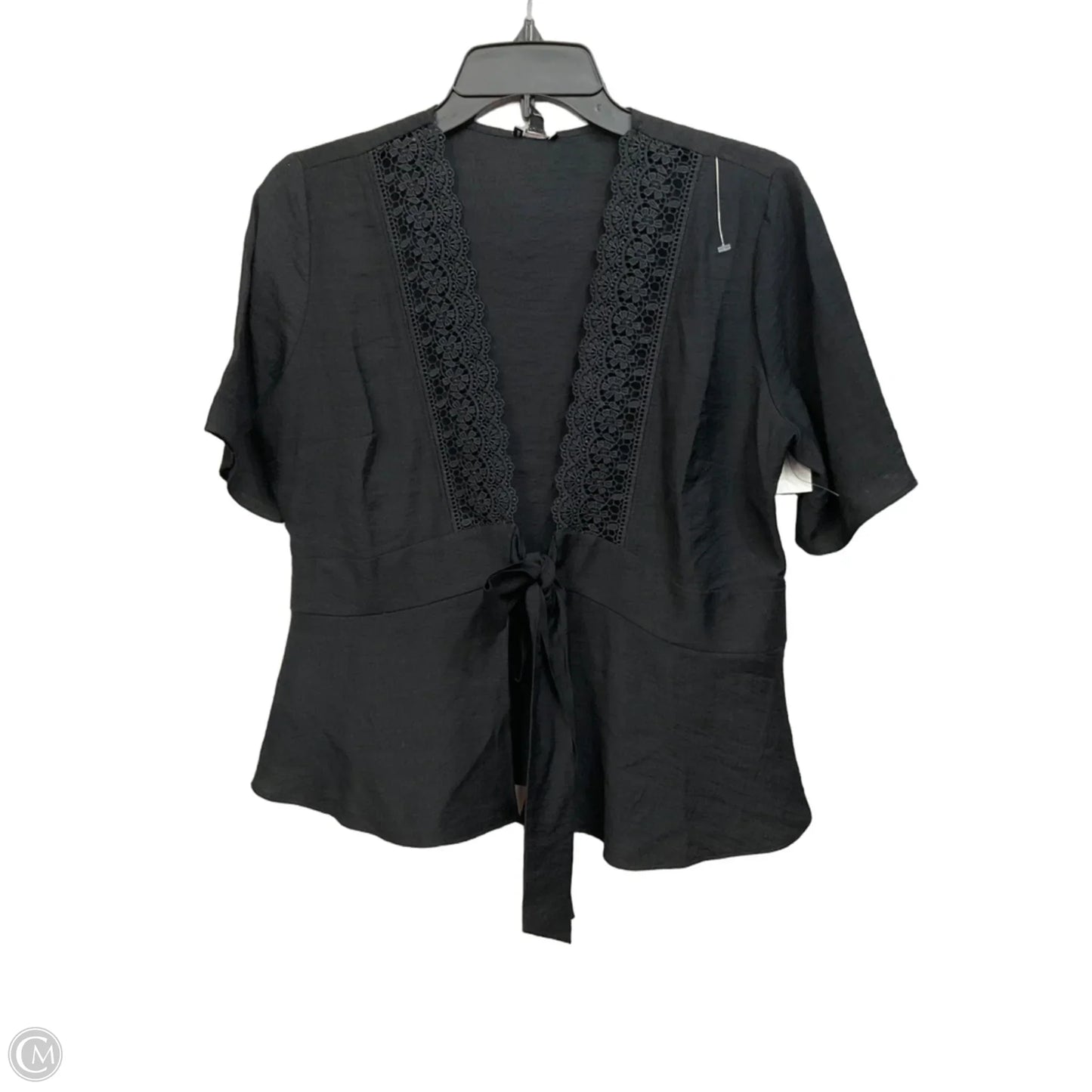 Top Short Sleeve By Express In Black, Size: S