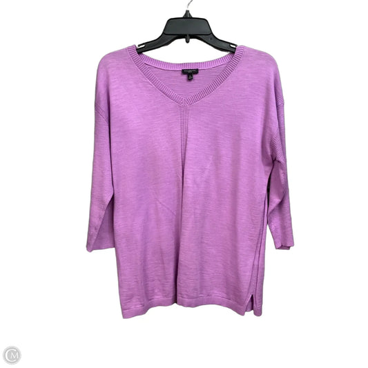 Top 3/4 Sleeve By Talbots In Purple, Size: Lp