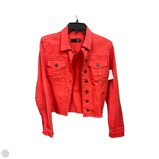 Jacket Denim By Kut In Orange Denim, Size: Xs
