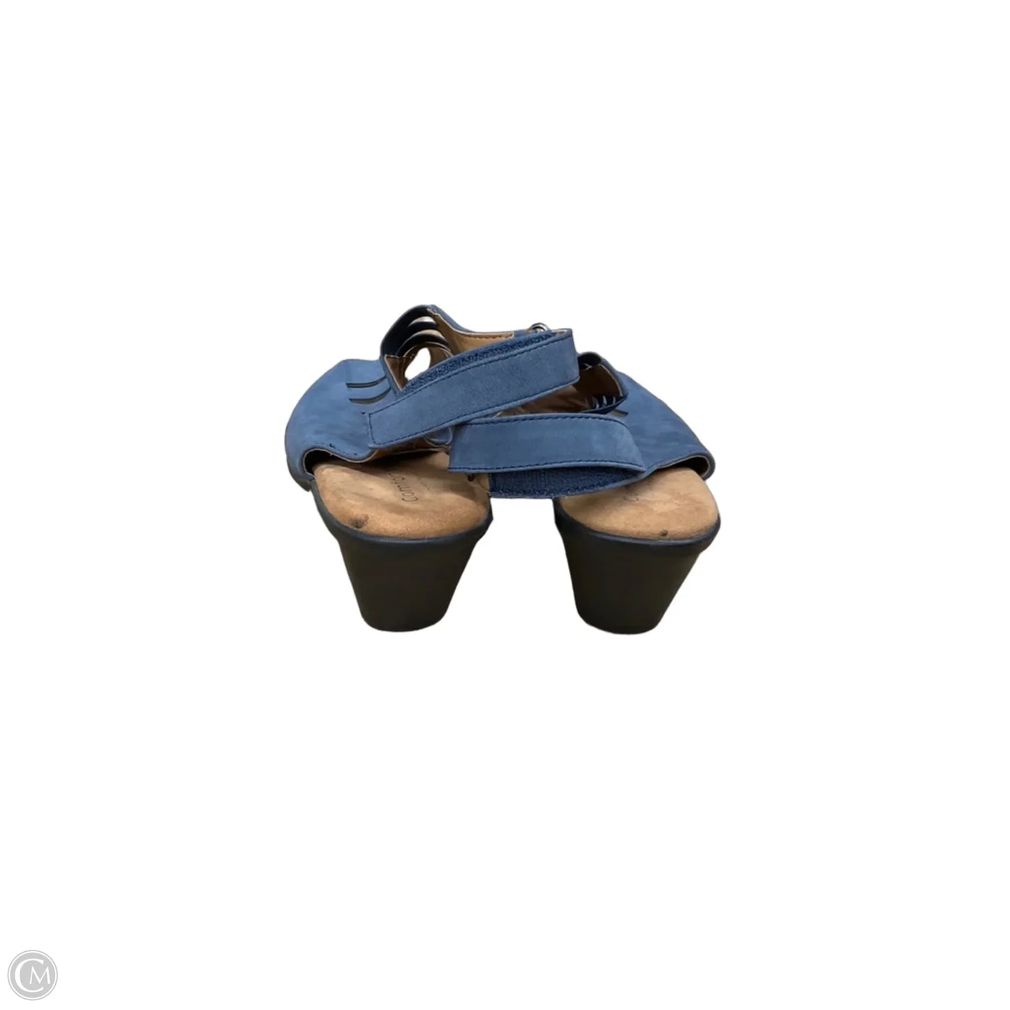 Sandals Heels Kitten By Comfortiva In Blue, Size: 11