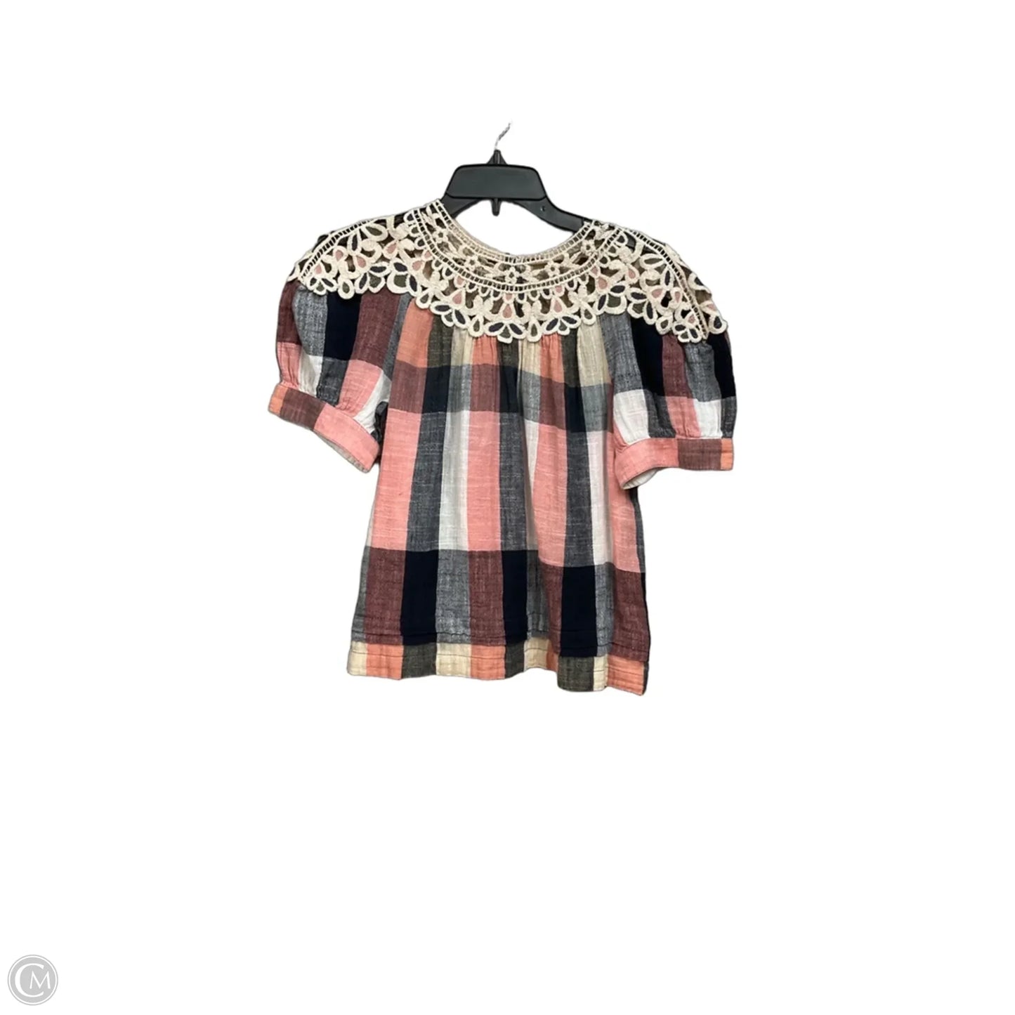 Top Short Sleeve By Anthropologie In Pink, Size: Xs