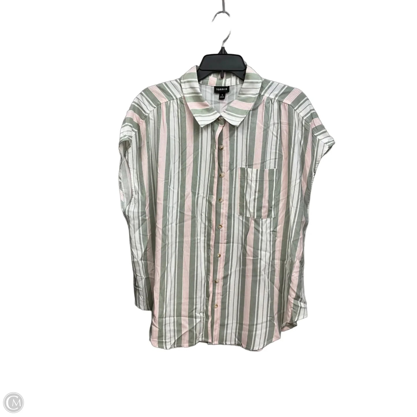 Top Short Sleeve By Torrid In Green, Size: 1x