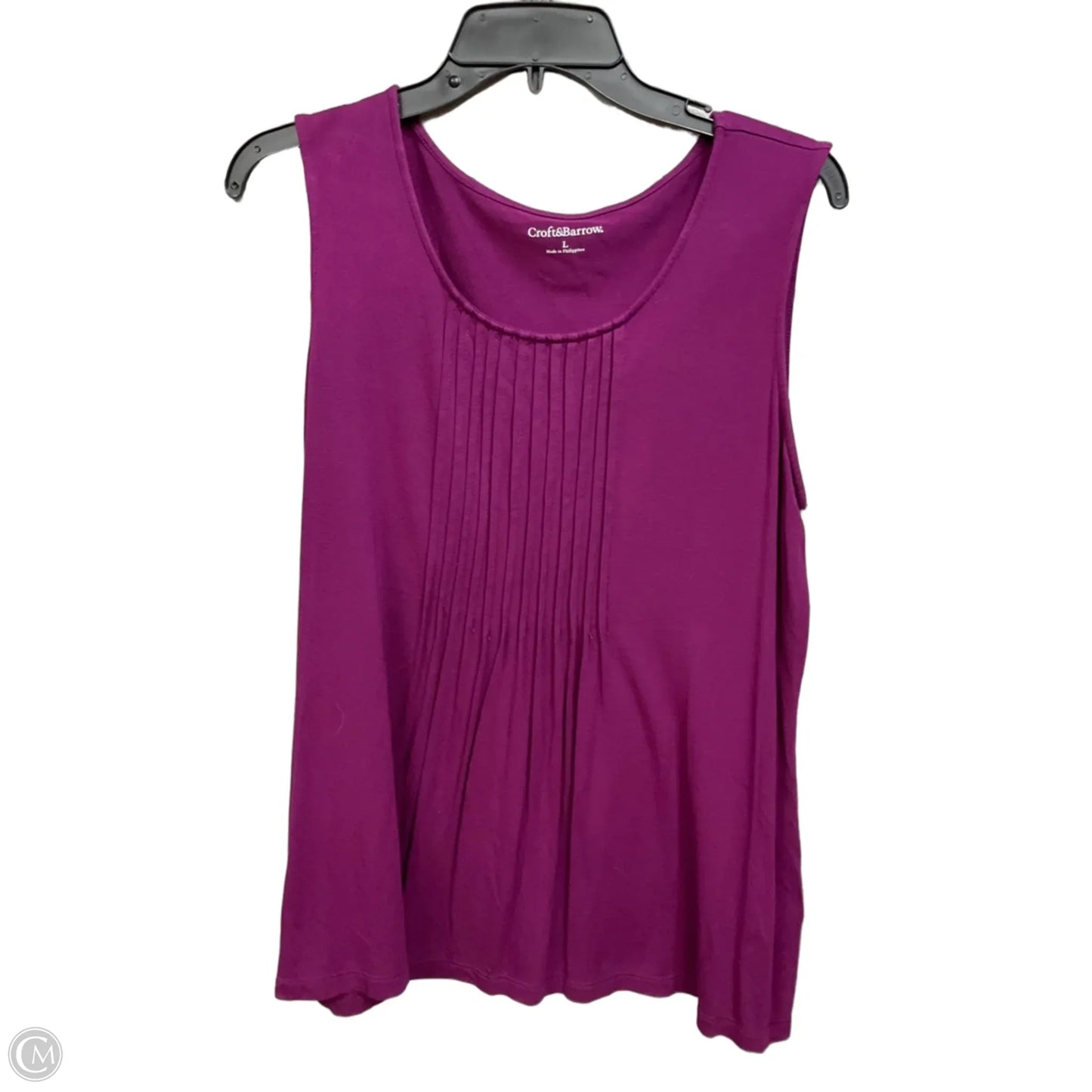 Top Sleeveless By Croft And Barrow In Purple, Size: L