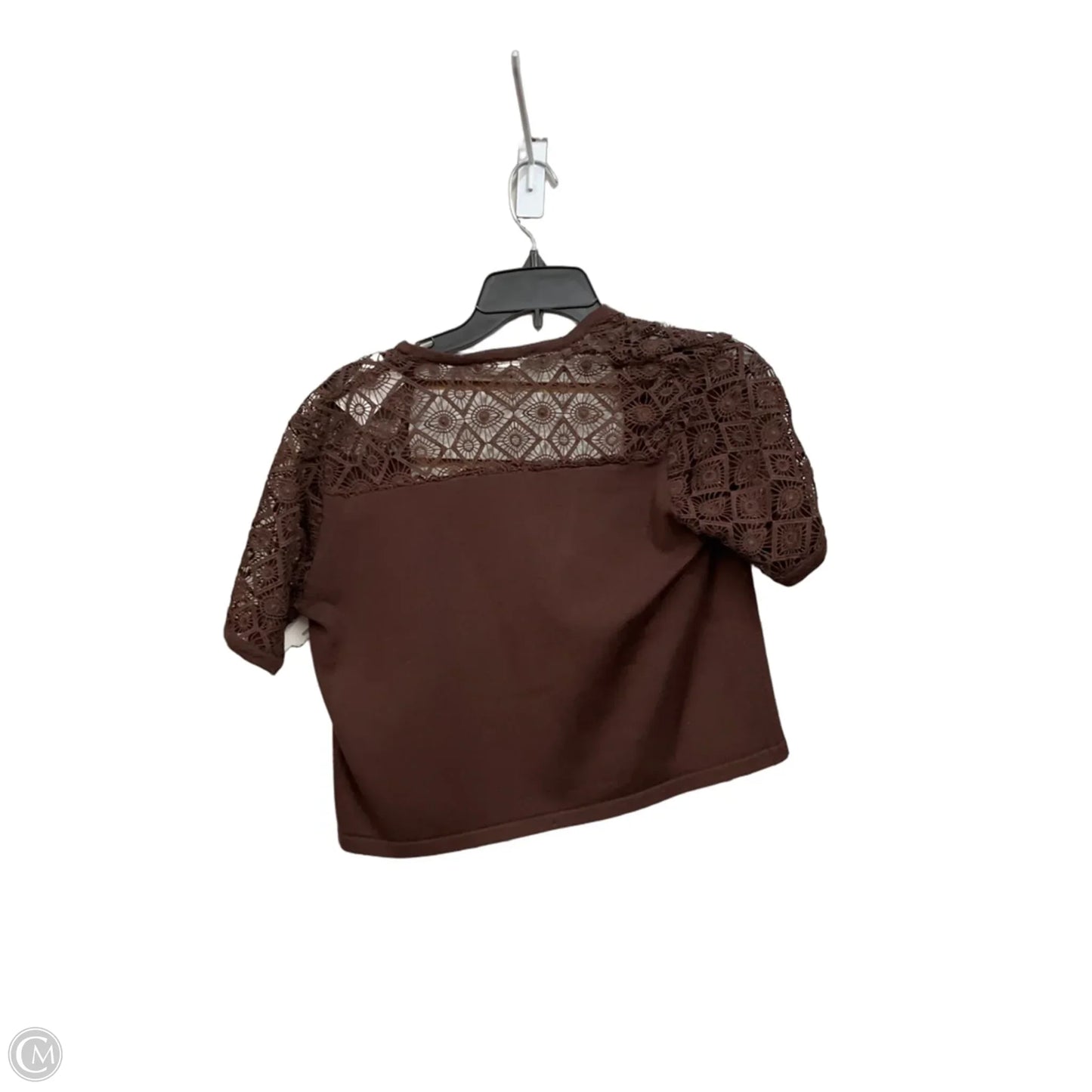 Top Short Sleeve By Cato In Brown, Size: M