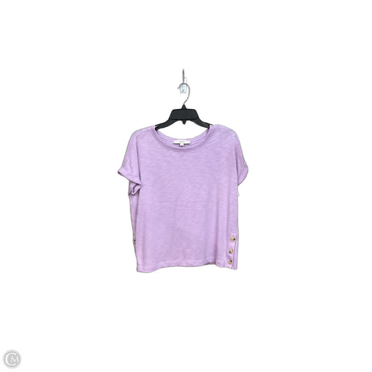 Top Short Sleeve By Loft In Purple, Size: S