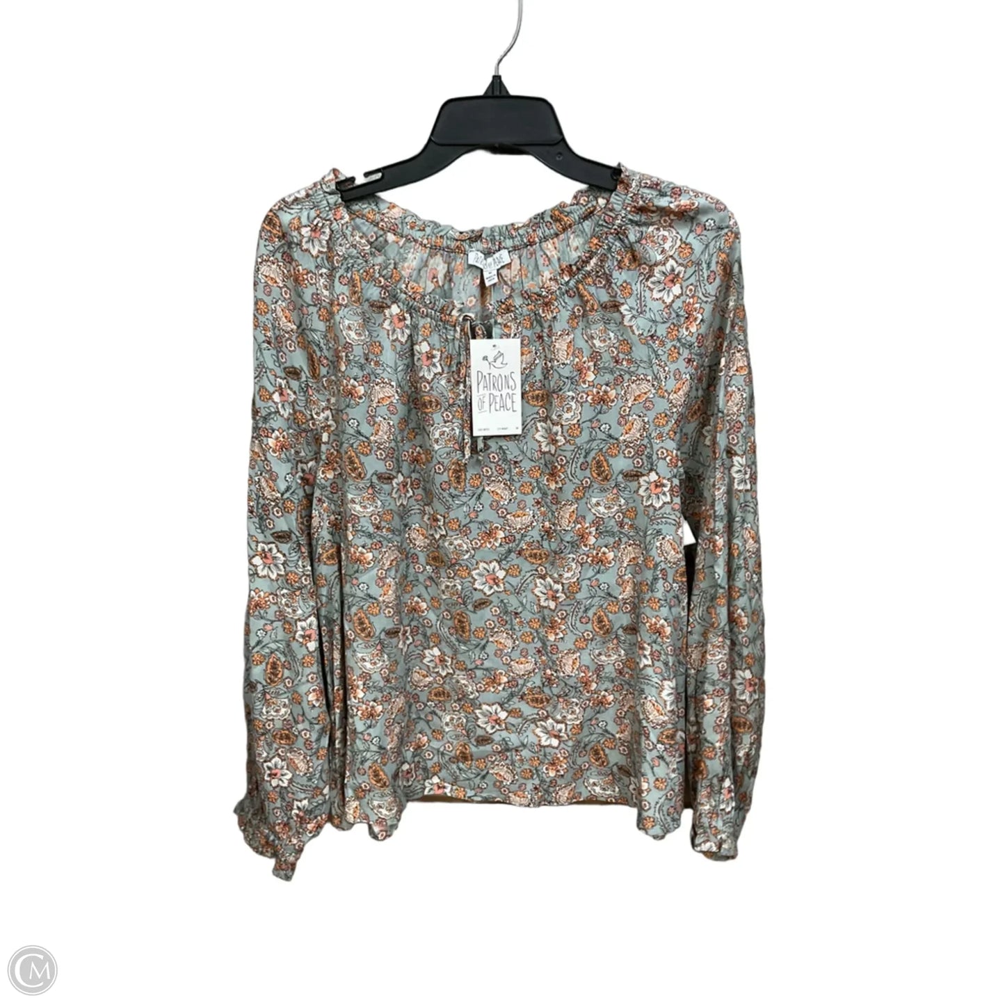 Top Long Sleeve By Patrons Of Peace In Green, Size: M
